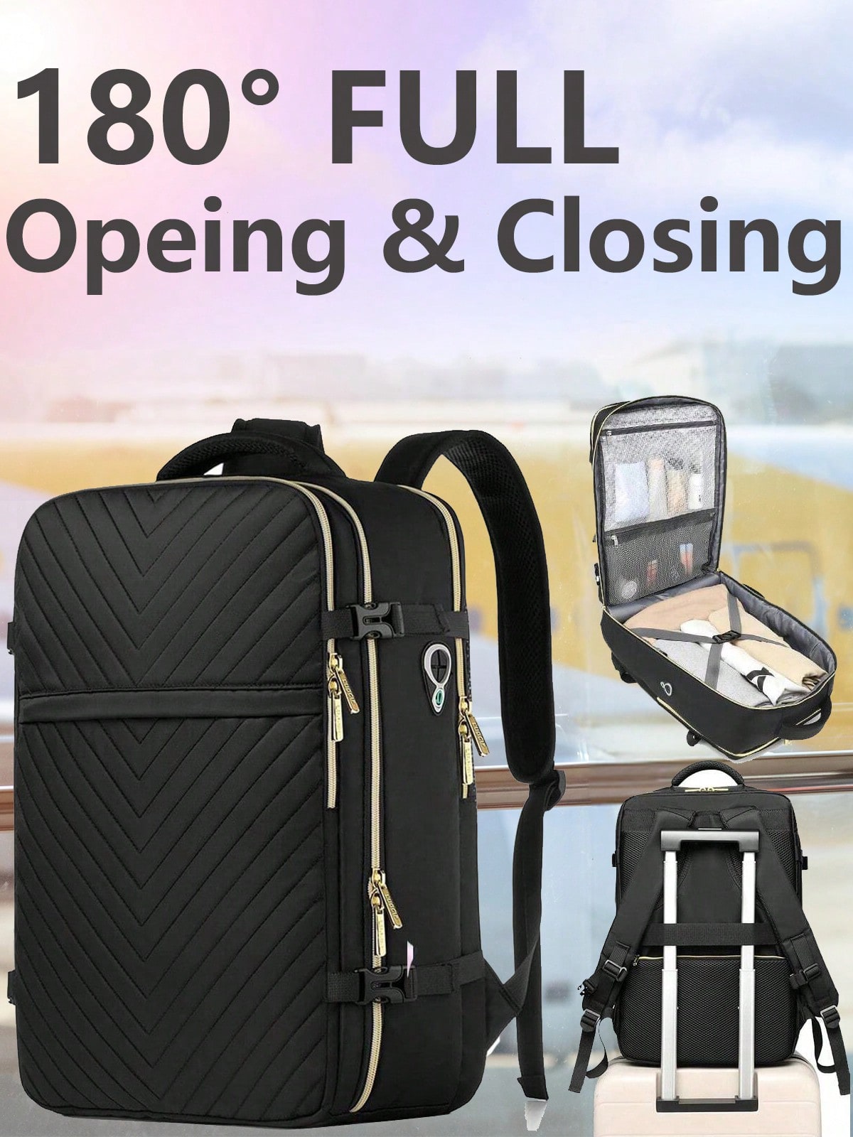 Travel Backpack Anti Theft - Grote handbagage reisrugzak - Vliegtuiggoedgekeurde waterdichte