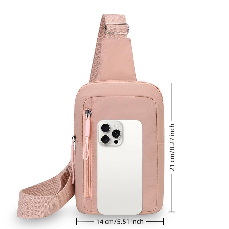 Fashion Backpack Women - Mini-slingbag Stijlvolle crossbody borstrugzak Duurzaam nylon