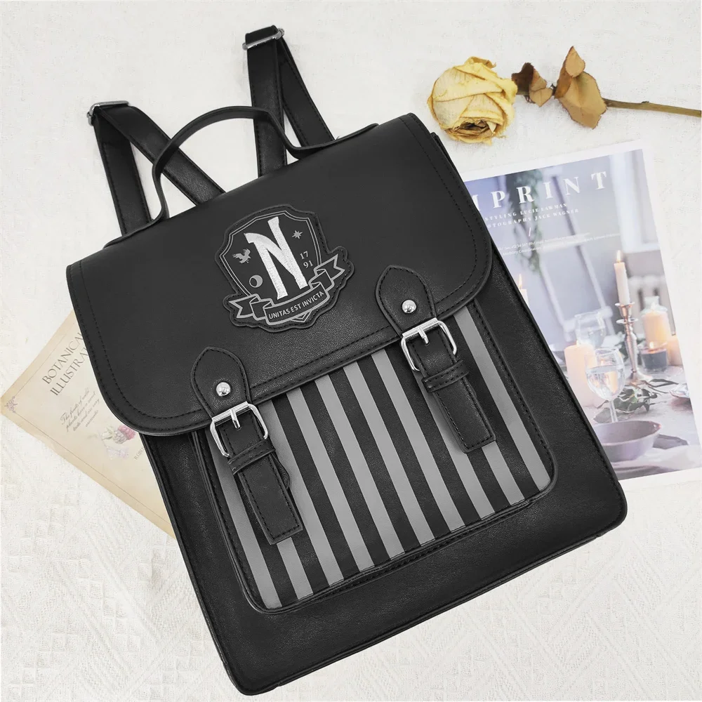 Movie Wednesday Zwarte PU lede - Leather Backpack Vintage recensie en prijs